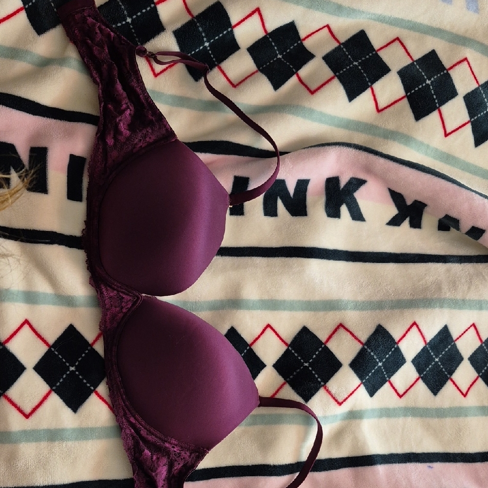Elegant Purple Lace Bra